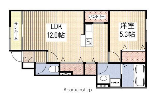 ロント丸山(1LDK/1階)の間取り写真