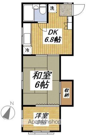 コーポ川島(2DK/2階)の間取り写真