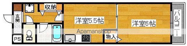 リヴェールエスト(1DK/2階)の間取り写真