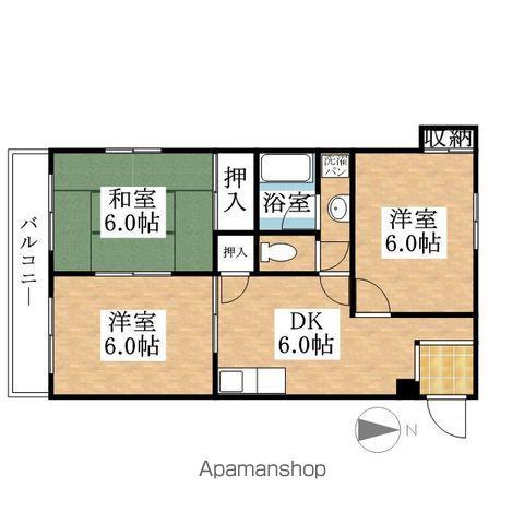 なごやセントポリア(3DK/3階)の間取り写真