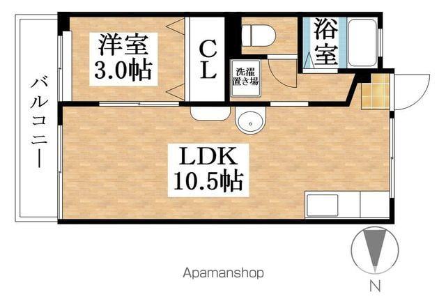 サロンハイツ(1LDK/2階)の間取り写真