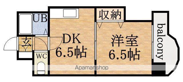 ローヤルハイツ月寒東5(1DK/3階)の間取り写真