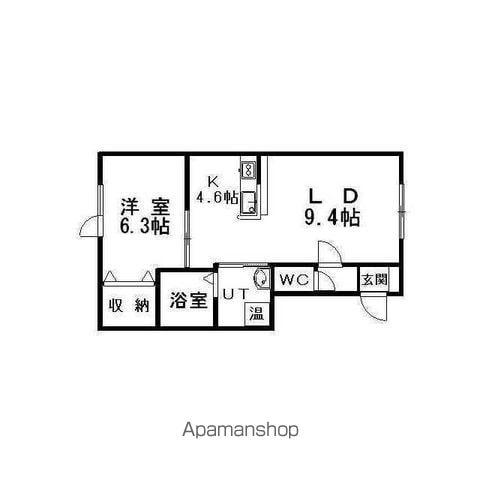 SHATELET西青山(1LDK/1階)の間取り写真