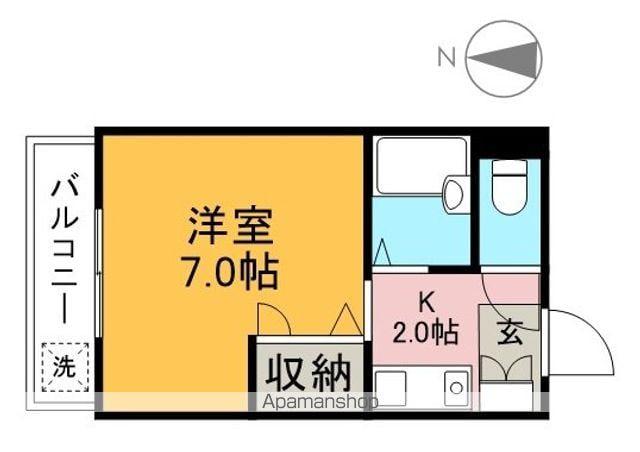 MY FLAT 2ND(1K/4階)の間取り写真