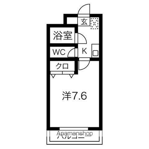 JOIN NISHIO(1K/2階)の間取り写真