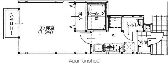アーバンコート角五郎(1K/1階)の間取り写真