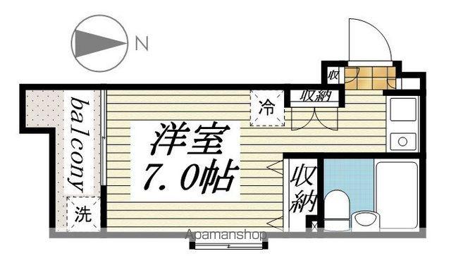 メゾン・ド・ミュール(ワンルーム/3階)の間取り写真