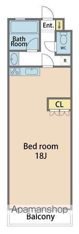 ヒューマンスペース 1(ワンルーム/1階)の間取り写真