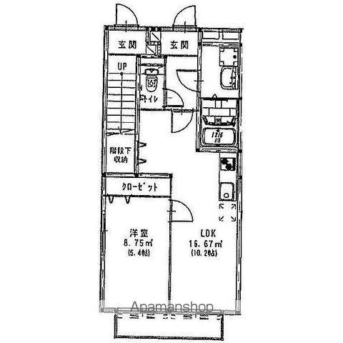 アムール大野(1LDK/1階)の間取り写真