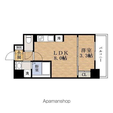 エスレジデンスNAMBANISHIアルター(1LDK/10階)の間取り写真