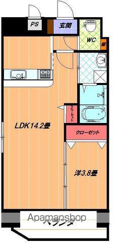 アプリール(1LDK/4階)の間取り写真