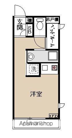 ルソーレ(ワンルーム/4階)の間取り写真