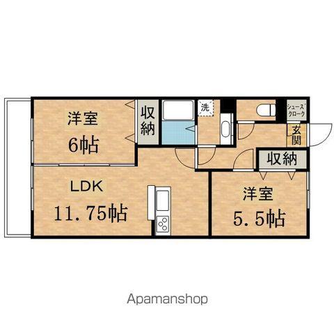 ビオレータ(2LDK/1階)の間取り写真