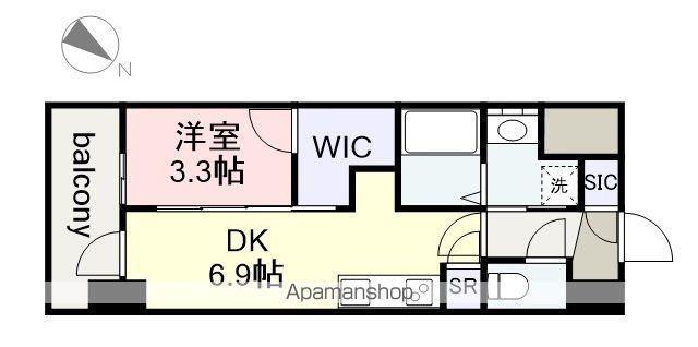 エステムコート名古屋新栄Ⅴラポール(1DK/4階)の間取り写真