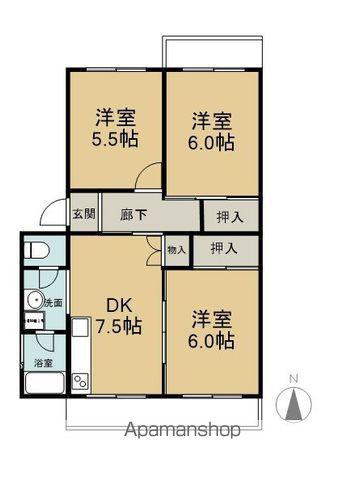 セントラル瑞穂(3DK/2階)の間取り写真