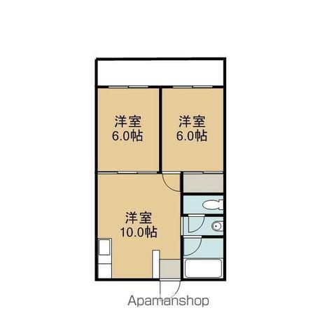 パレスユニバース(2LDK/2階)の間取り写真