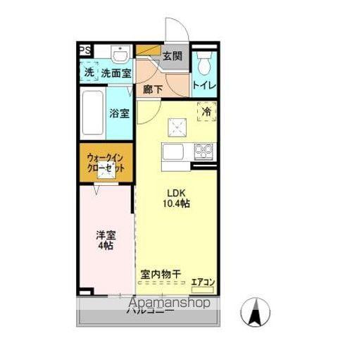 アルヴェアーレI(1LDK/1階)の間取り写真