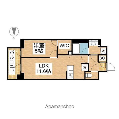 プレサンス丸の内サージュ(1LDK/13階)の間取り写真