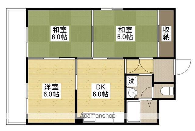 ハイネス横川(3DK/5階)の間取り写真