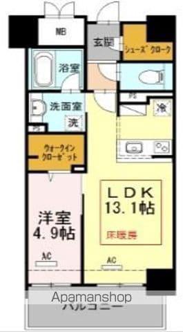 ウェルブライト博多ステーション(1LDK/10階)の間取り写真