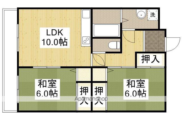 岡田マンション(2LDK/4階)の間取り写真