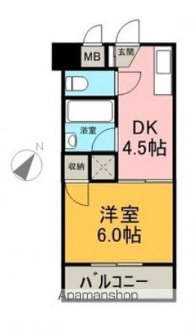 メゾンFUMI(1DK/4階)の間取り写真