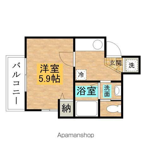 ルストーレ白岡(1K/3階)の間取り写真