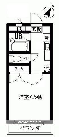 第2藤ハイツ(1K/1階)の間取り写真