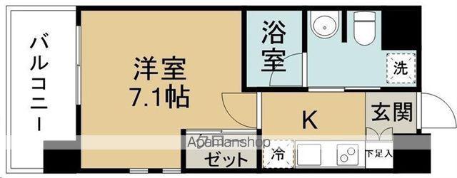 MKK中田(1K/3階)の間取り写真