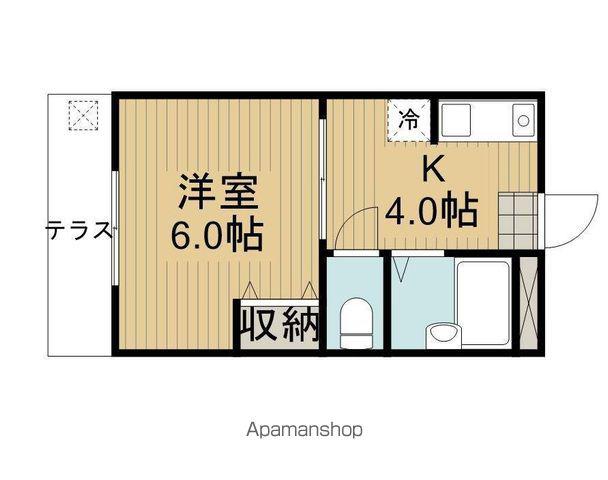 横川コーポ(1K/1階)の間取り写真