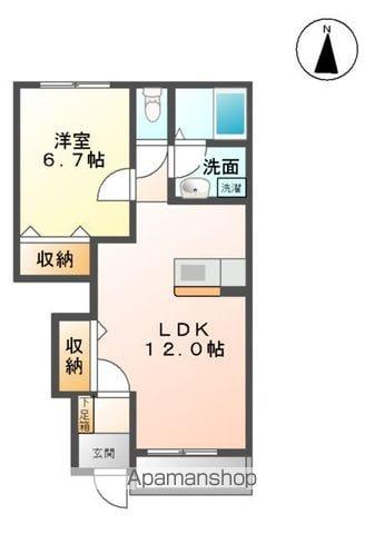 ルミエール・エス(1LDK/1階)の間取り写真