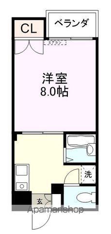 コーポひまわり5(1K/1階)の間取り写真