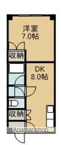 幸ハイツ(1DK/3階)の間取り写真