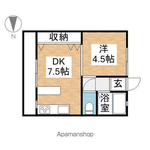 光ハイツ(1DK/2階)の間取り写真