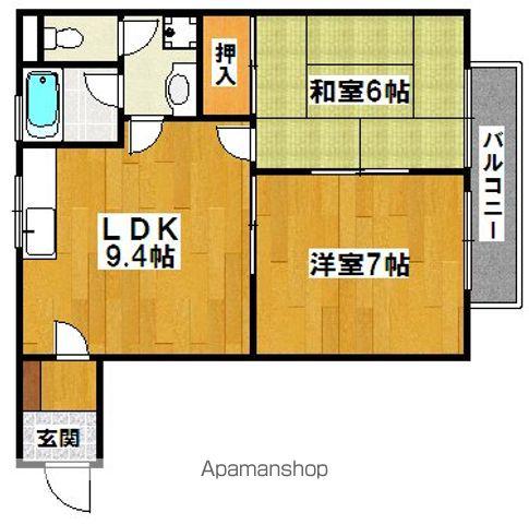 カステルヌォーボ(2LDK/2階)の間取り写真
