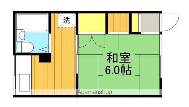 ホワイトハウス60(1K/2階)の間取り写真