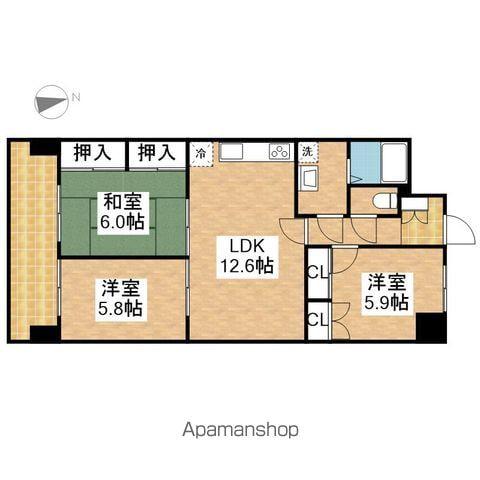グレイスコート千代田(3LDK/10階)の間取り写真