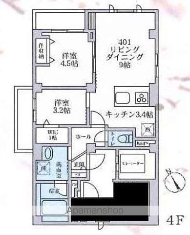 レルム頼Ⅴ(2LDK/4階)の間取り写真