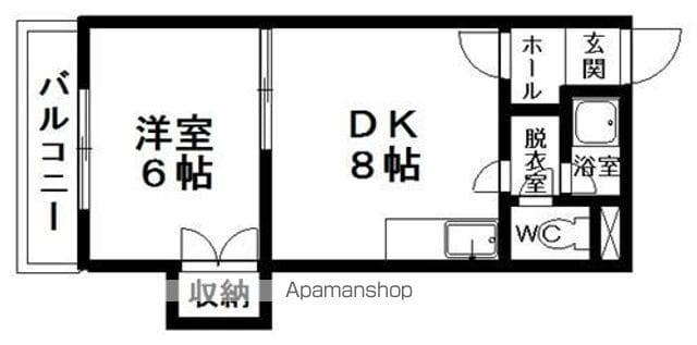 マーベリック帯広東ANNEX(1LDK/1階)の間取り写真