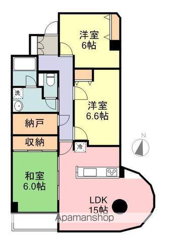 スカイコート上杉(3SLDK/10階)の間取り写真