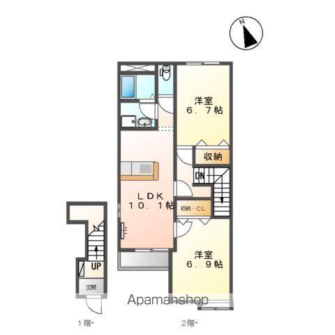 フルラージュ(2LDK/2階)の間取り写真