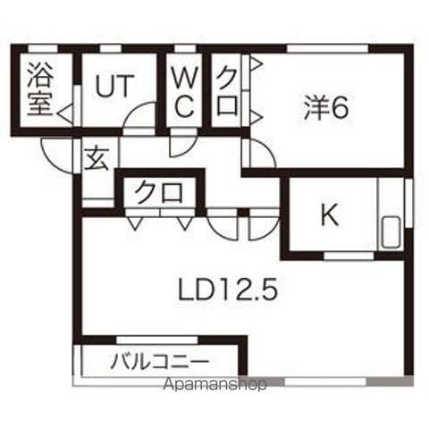 コーポJKL(1LDK/2階)の間取り写真