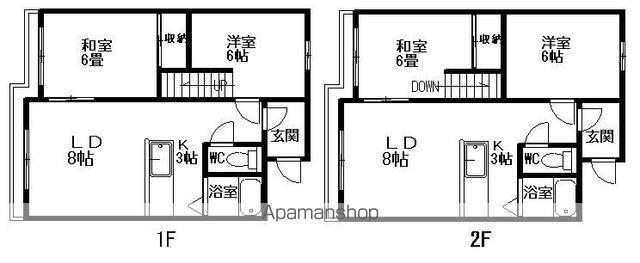 クレス東2条(4LDK/1階)の間取り写真