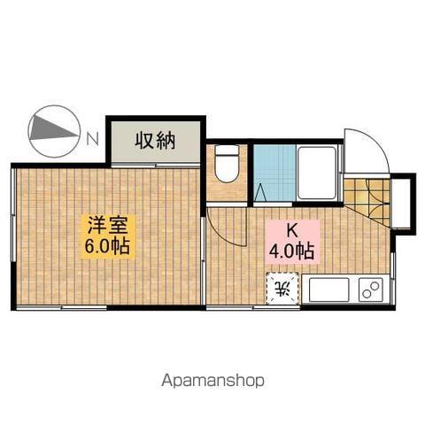 宏洋ハウス(1K/2階)の間取り写真