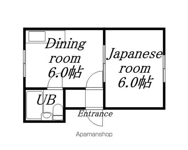 ビバ南郷A(1DK/1階)の間取り写真