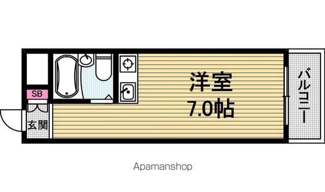 REV35(ワンルーム/3階)の間取り写真