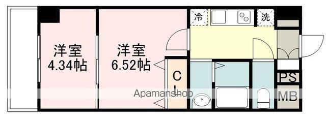 アスコット河原町駅前(2K/3階)の間取り写真
