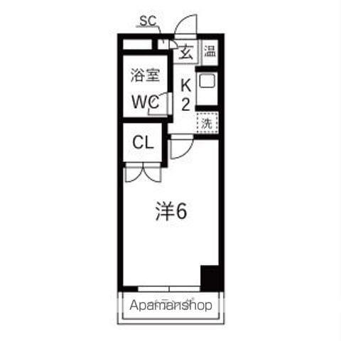大仁マンション2(1K/2階)の間取り写真