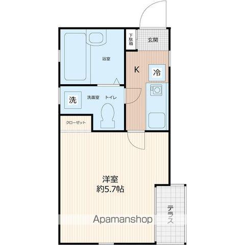 PREMIUM RESIDENCE ISOGO(1K/1階)の間取り写真