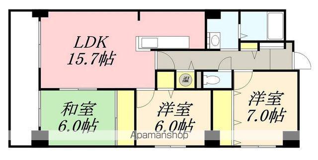 パークサイドブライトネス(3LDK/3階)の間取り写真